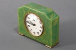 Art Deco Seth Thomas Catalin Bakelite Clock in Green