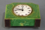 Art Deco Seth Thomas Catalin Bakelite Clock in Green