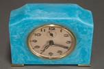 Art Deco Seth Thomas Catalin Bakelite Clock in Azure Blue