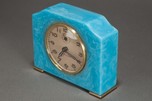 Art Deco Seth Thomas Catalin Bakelite Clock in Azure Blue