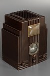 Marbleized Brown Air King &rsquo;Skyscraper&rsquo; Radio Model 66- Harold Van Doren