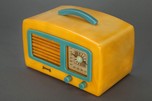 Catalin Sonora KM &rdquo;Coronet&rdquo; Yellow + Blue 1941 Art Deco Radio