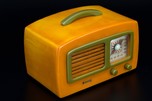 Catalin Sonora Radio KM ’Coronet’ in Yellow + Green