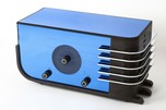 Rare Sparton 457X &rsquo;Euro Sled&rsquo; Radio Blue Mirror - Walter Dorwin Teague Design