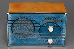 Sparton ’Cloisonné’ Model 500C Catalin Radio with Metallic Blue Front