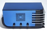 Sparton 557 &rdquo;Sled&rdquo; Radio in Cobalt Blue Mirror Art Deco Teague Design