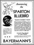Sparton ’Bluebird’ 566 Blue Mirror Radio w/ Original Plateau Deco Teague Design