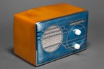 Sparton ’Cloisonné’ Model 500C Catalin Radio with Metallic Blue Front