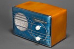 Sparton ’Cloisonné’ Model 500C Catalin Radio with Metallic Blue Front