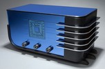 Art Deco Sparton Blue Mirror Radio Model 557 &rdquo;Sled&rdquo; Teague Design