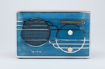 1939 Art Deco Sparton 500C Blue Cloisonné Radio with Catalin Cabinet