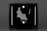 Rare Stewart Warner &rsquo;Lady&rsquo;s Head&rsquo; Radio R108X in Black + Silver