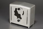 Rare Stewart Warner &rsquo;Lady&rsquo;s Head&rsquo; Radio R108X in Silver + Black