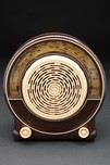Radialva &rdquo;Super-Boum&rdquo; Radio in Brown Bakelite + Ivory