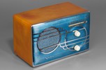 Metallic Blue Front Sparton ’Cloisonné’ Model 500C Catalin Radio