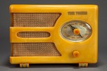 Tom Thumb &rdquo;Oval-Dial&rdquo; Catalin Radio Model 955 in Yellow - Rare Deco Design