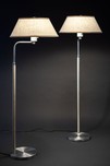 Great Pair Walter Von Nessen Spun Aluminum Art Deco Floor Lamps