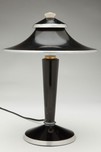 Art Deco Walter Von Nessen Black + Chrome Pagoda Lamp for Herman Miller